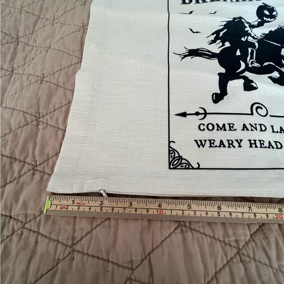 Sleepy Hollow Dead and Breakfast Pillow Cover Sham Halloween Spooky Funny. - Picture 5 of 8